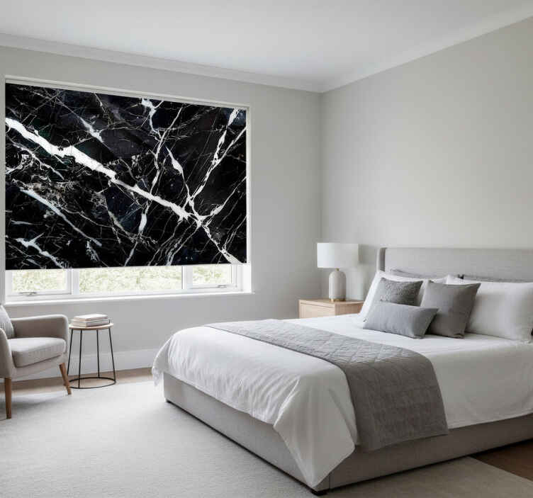 Black blind white marble shades - TenStickers