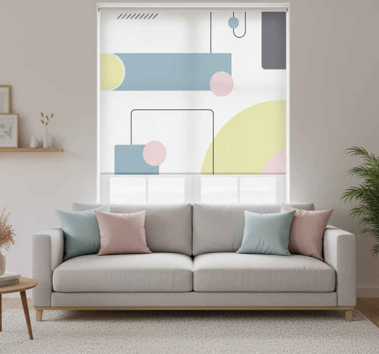 Roletai svetainė su pasteliniais geometriniais raštais - „Tenstickers“