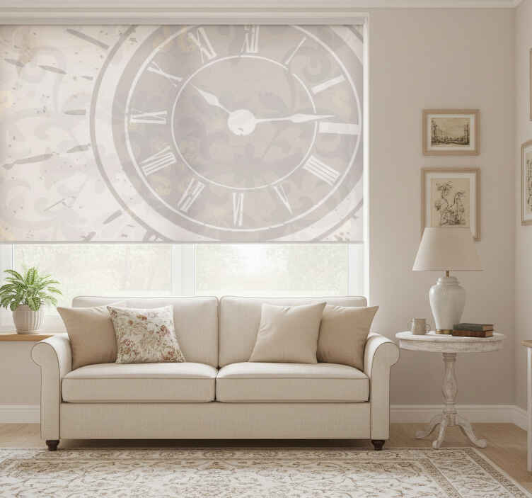 Roletai svetainė balti shabby chic laikrodžiai su žodžiais - „Tenstickers“