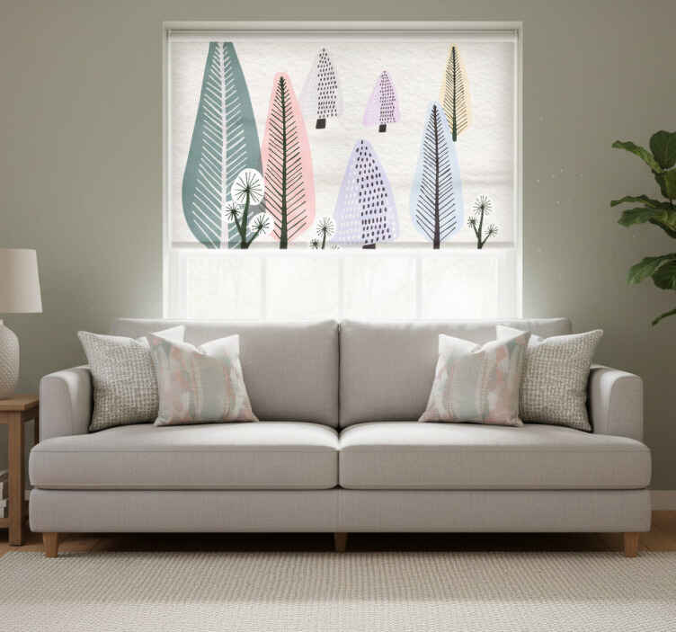 Cortina roller living comedor danza del bosque - TenVinilo