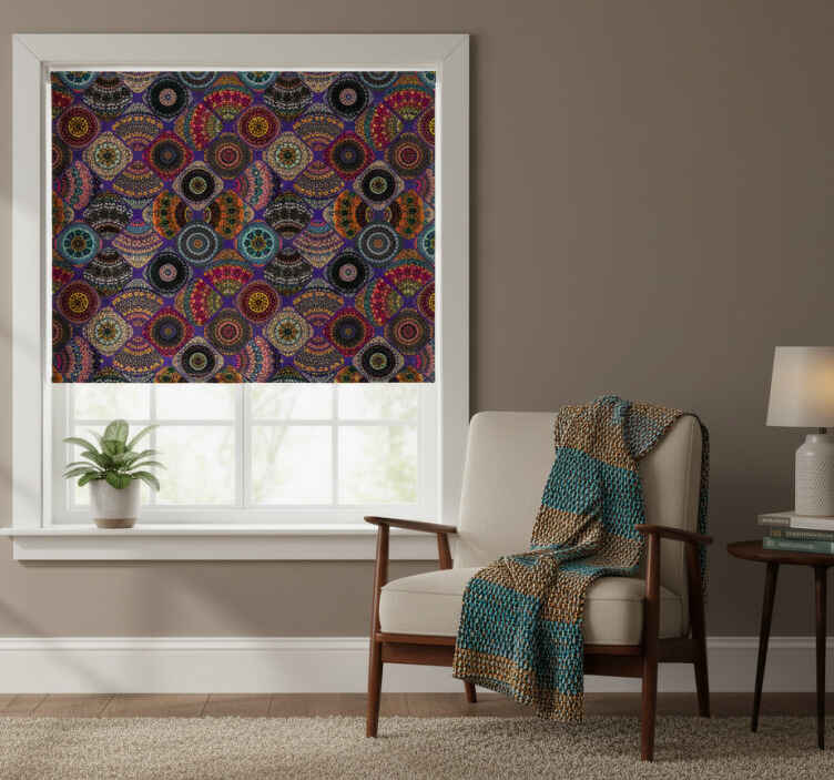Blind bedroom vintage colorful patchwork - TenStickers
