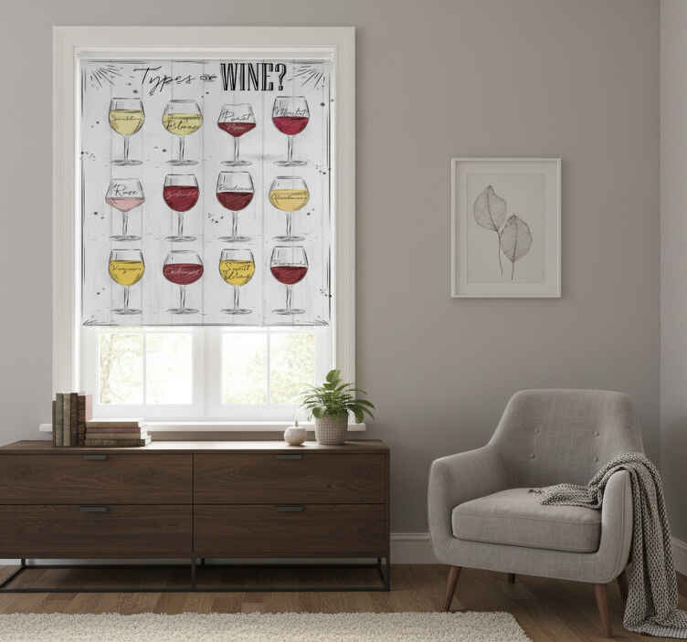 Cortina roller habitación vino tinto - TenVinilo