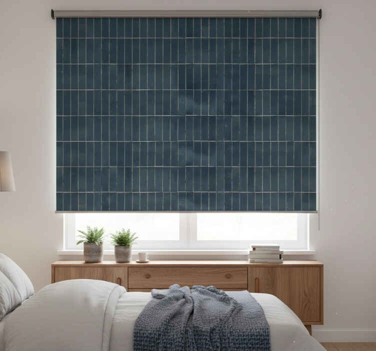 Cortina roller gris azulejos gris - TenVinilo