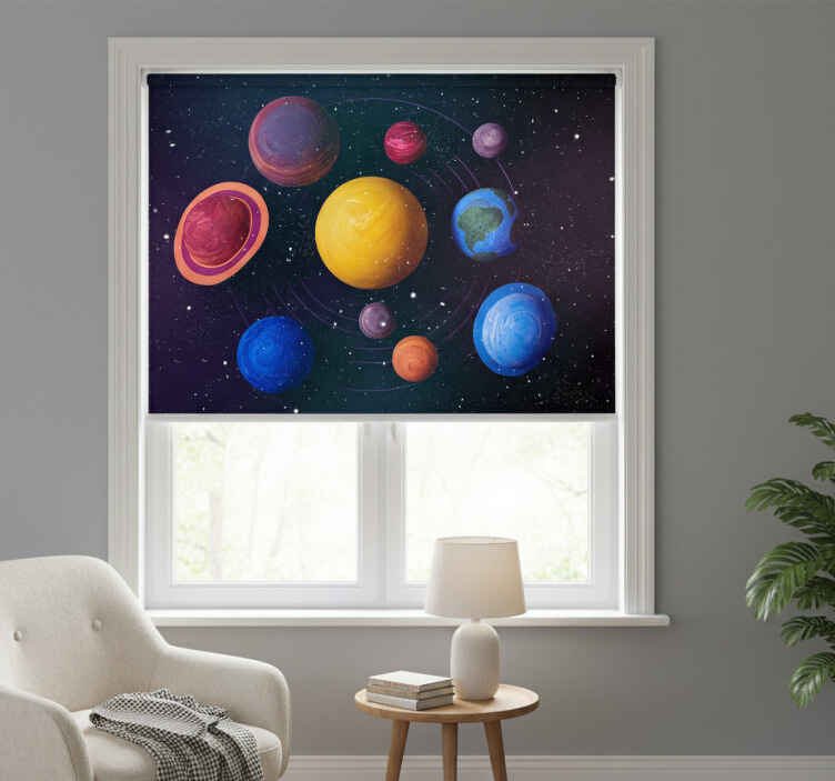 Cortina roller habitación potenciales de exoplanetas - TenVinilo