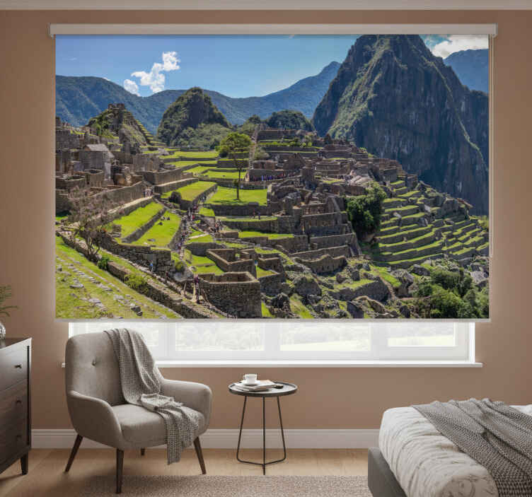 Blind bedroom machu picchu ruins design - TenStickers