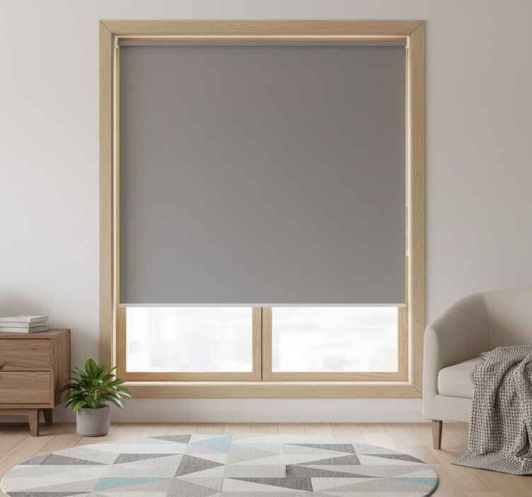 Gray roller blind in stylish gray fabric - TenStickers
