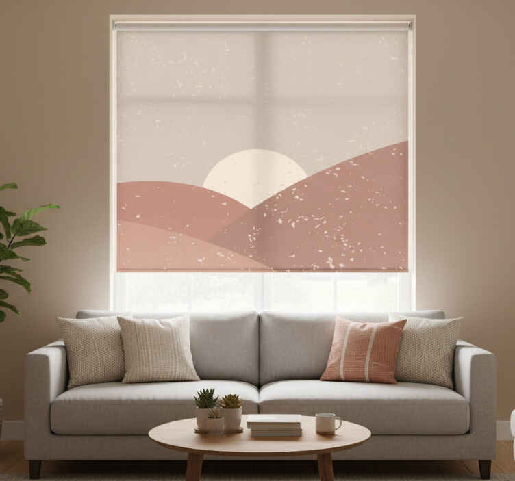 Living room blind sunrise wall art - TenStickers