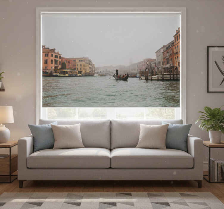 Living room blind inspired by venice canals - TenStickers