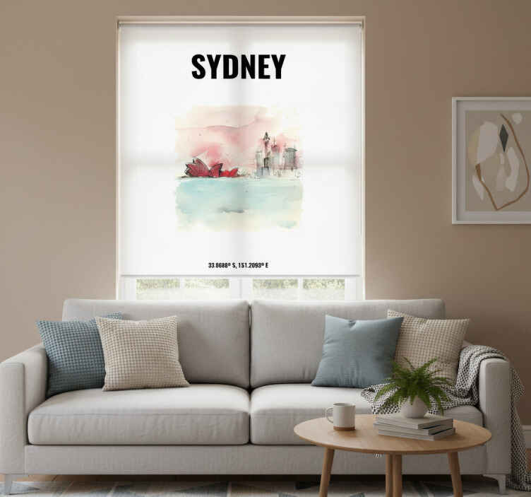 Rollo fenster wohnzimmer sydney koordinaten - TenStickers
