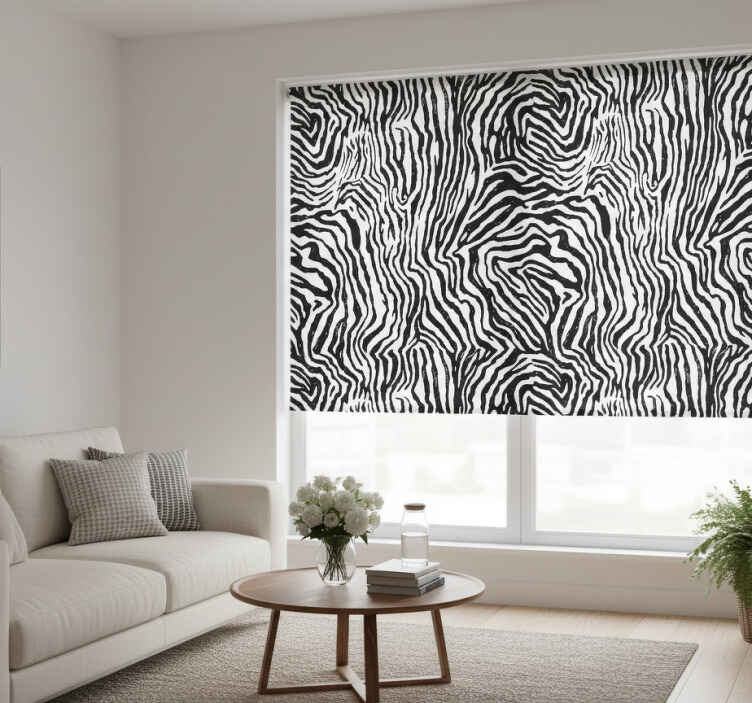Zebra textúrájú redőnyök nappali - TenStickers