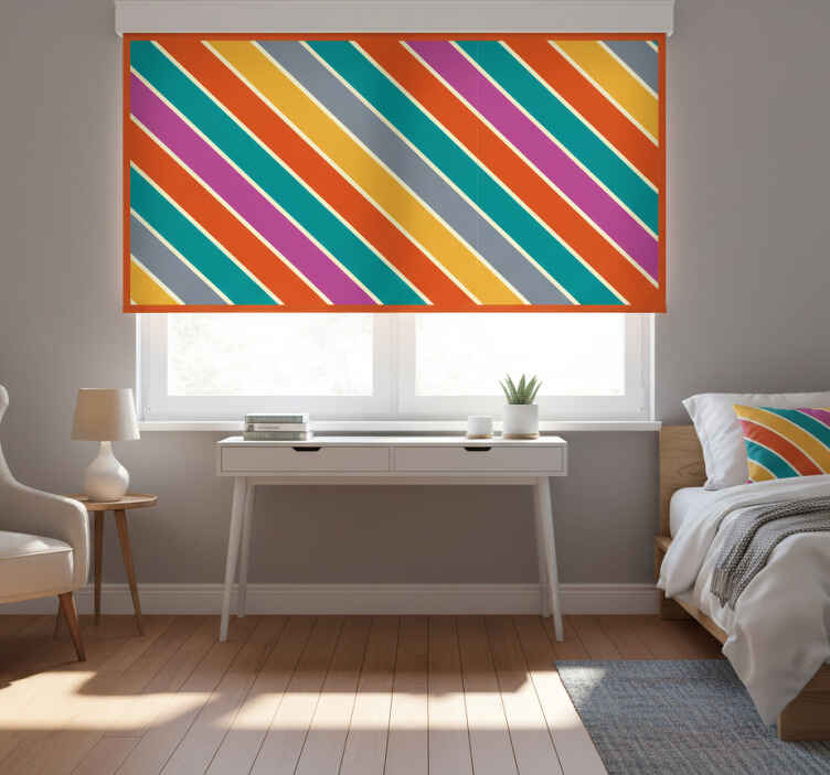 Cortina roller habitación multicolor chispa - TenVinilo