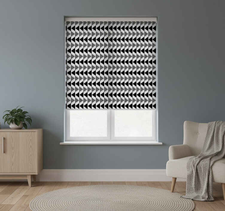 Blind bedroom nordic gray triangles reversed - TenStickers