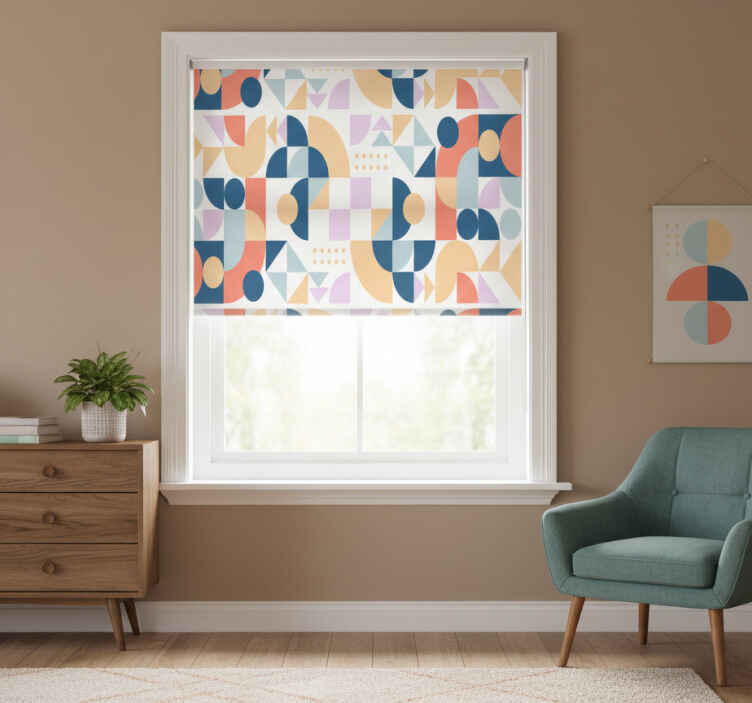 Blind bedroom 70's circle designs - TenStickers
