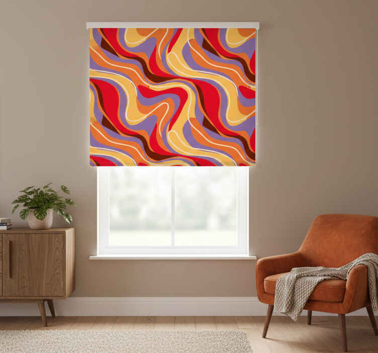 Blind bedroom 70s vintage pattern - TenStickers