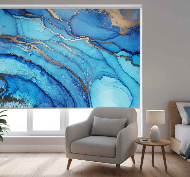 Blind bedroom in abstract color blend - TenStickers