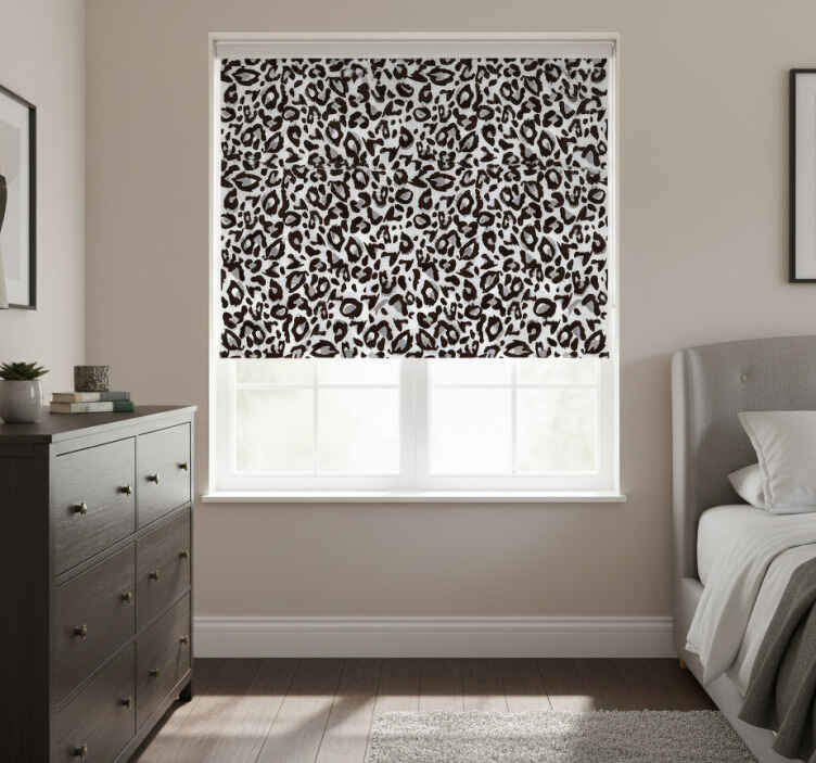 Blind bedroom black leopard design - TenStickers