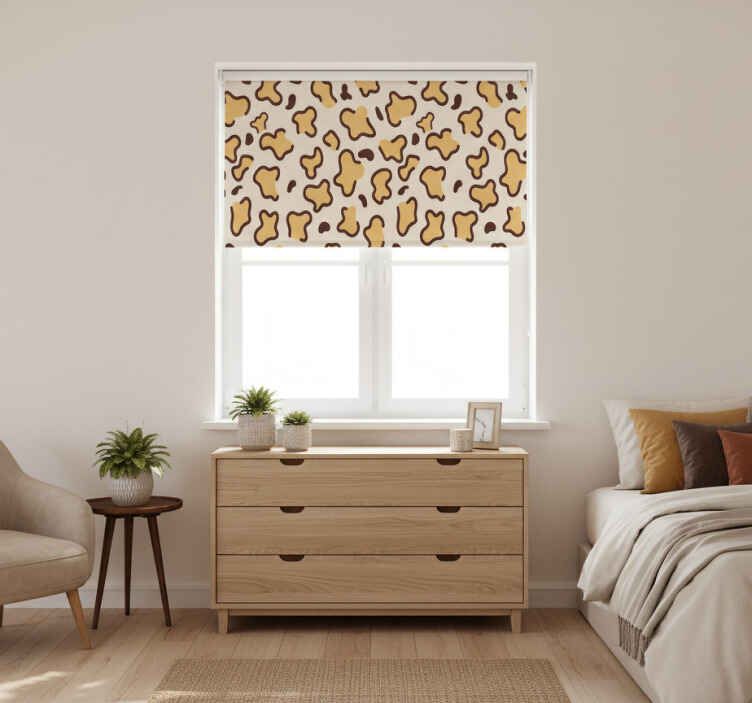 Blind bedroom giraffe print design - TenStickers