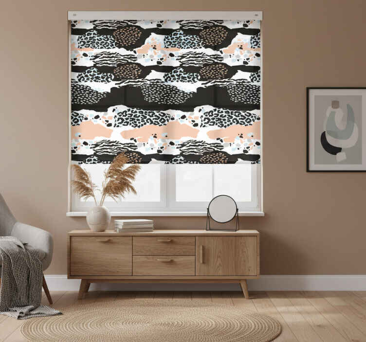 Blind bedroom in elegant leopard print - TenStickers