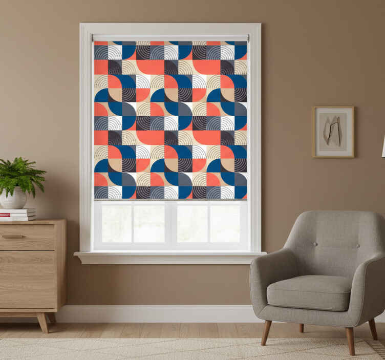 Blind bedroom nordic half circles - TenStickers