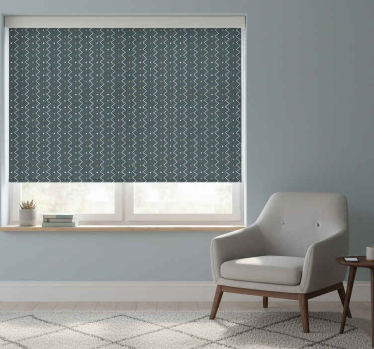 Blind bedroom with nordic geometric design - TenStickers
