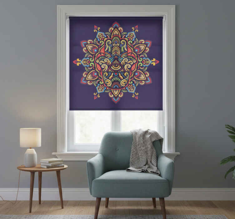 Blind bedroom colorful hand of fatima - TenStickers