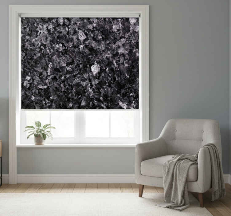 Blind bedroom dark marble design - TenStickers