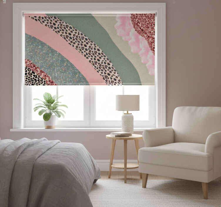 Blind bedroom magic stripes with prints - TenStickers