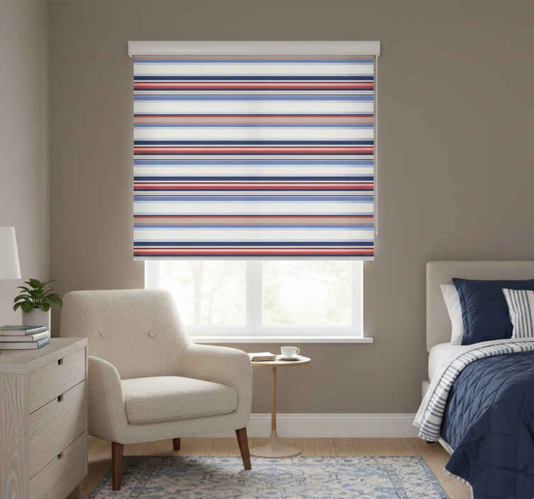 Blind bedroom marine stripes shades - TenStickers