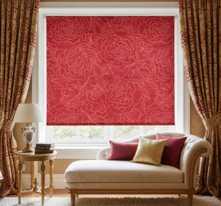 Blind bedroom with hollywood regency rose design - TenStickers
