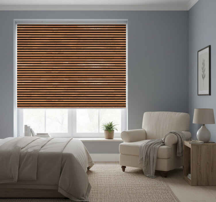 Bedroom roller blind with horizontal slats - TenStickers