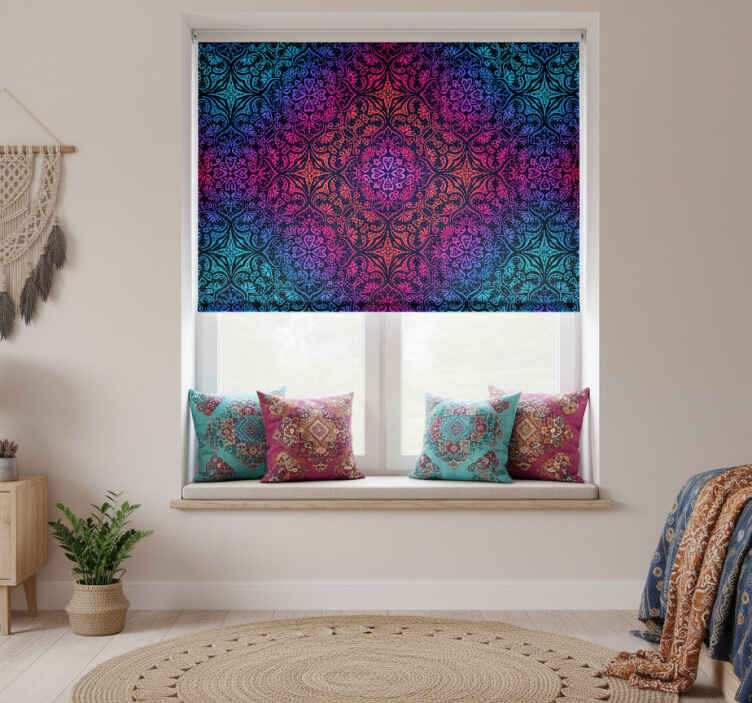Bohemian mandala bedroom roller blind - TenStickers