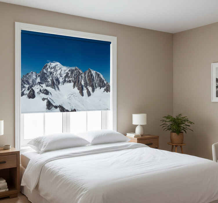 Bedroom roller blind mont blanc landscape - TenStickers