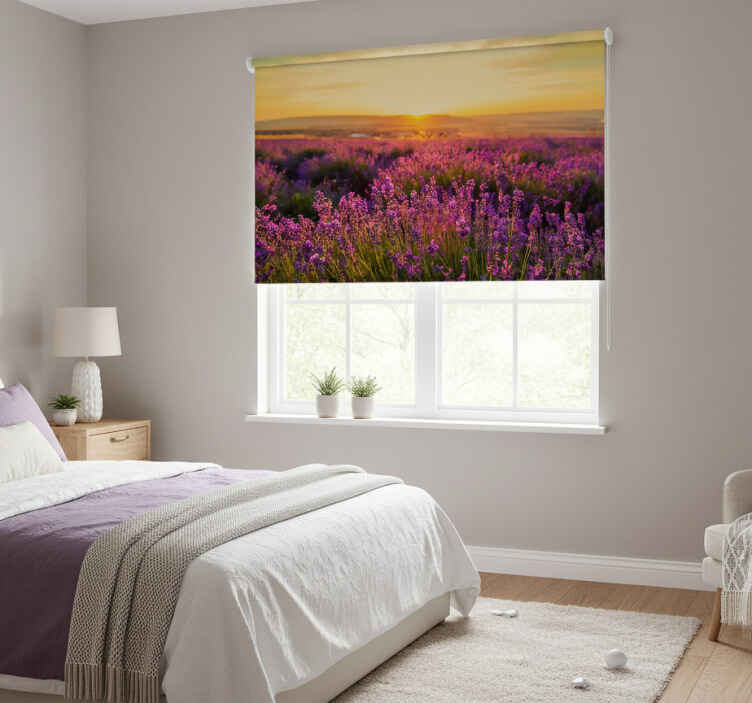Bedroom roller blind provence panorama - TenStickers