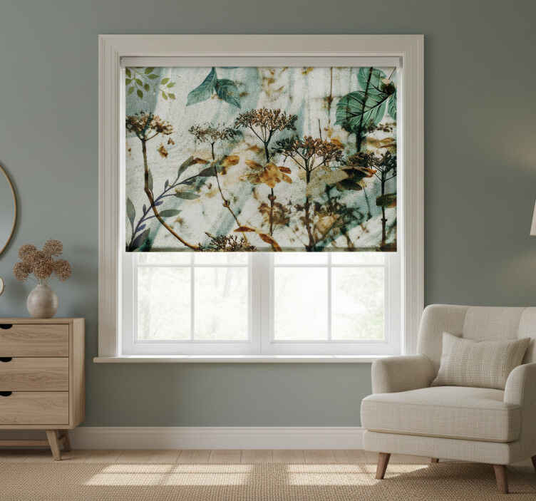 Estor enrollable habitación flora botánica - TenVinilo
