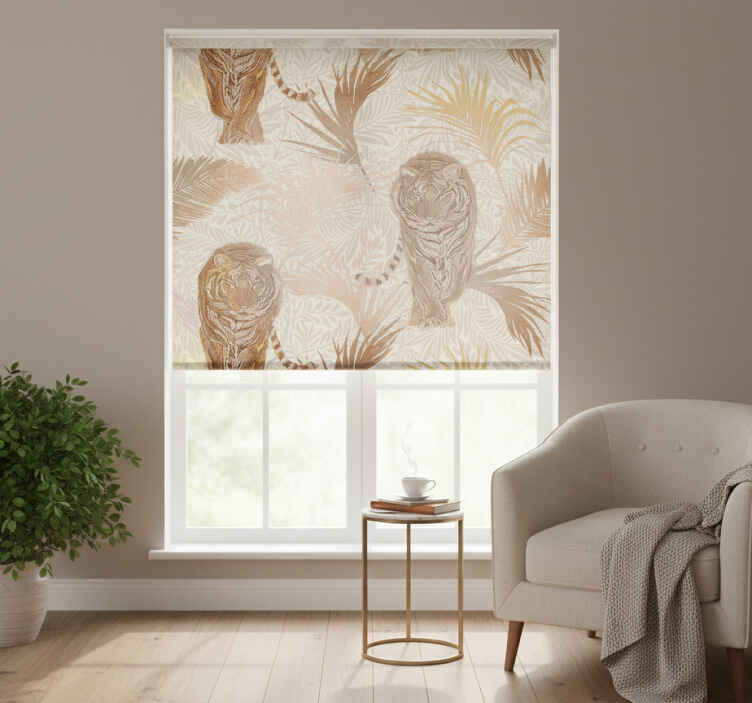 Bedroom roller blind floral elegance - TenStickers