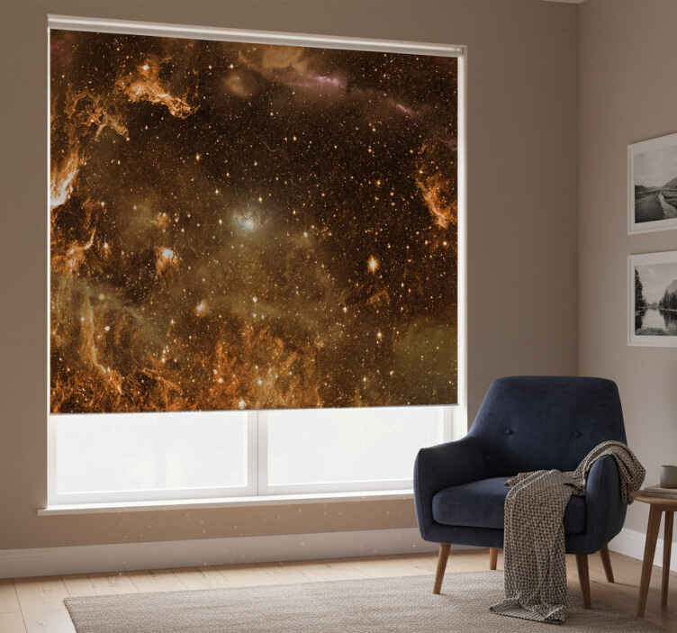 Bedroom roller blind mysterious cloudy cosmos - TenStickers