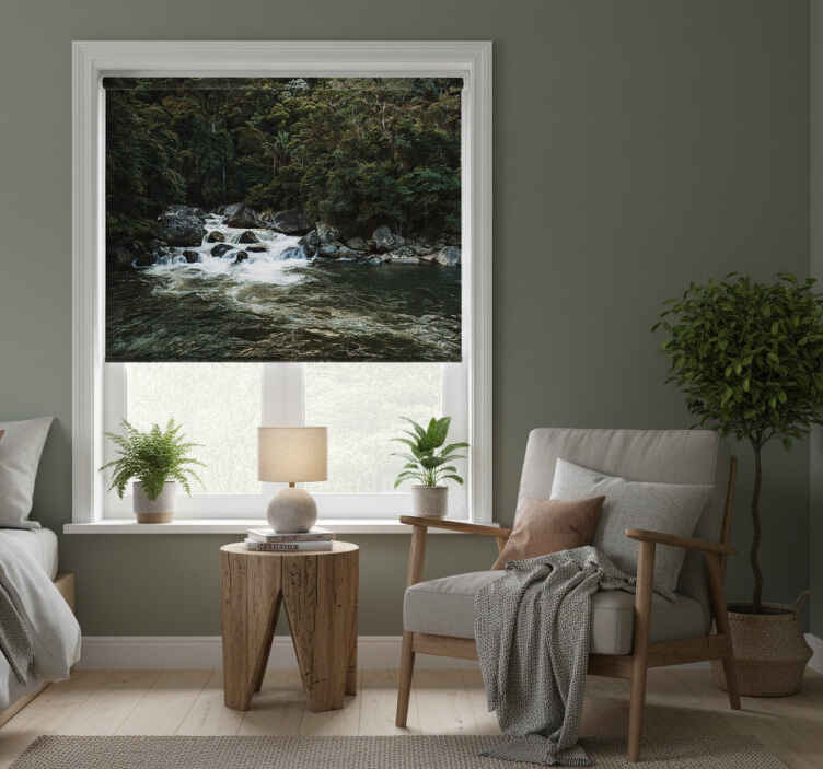 Bedroom roller blind 3d nature forest - TenStickers