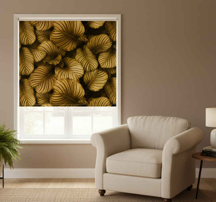 Store enrouleur chambre feuilles marron anciennes - TenStickers