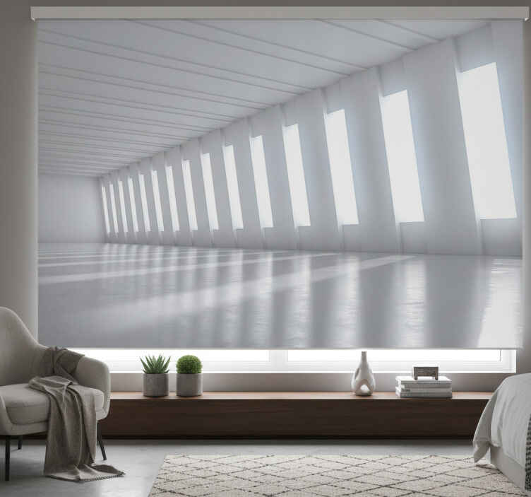 Estor enrollable habitación túnel moderno 3D - TenVinilo
