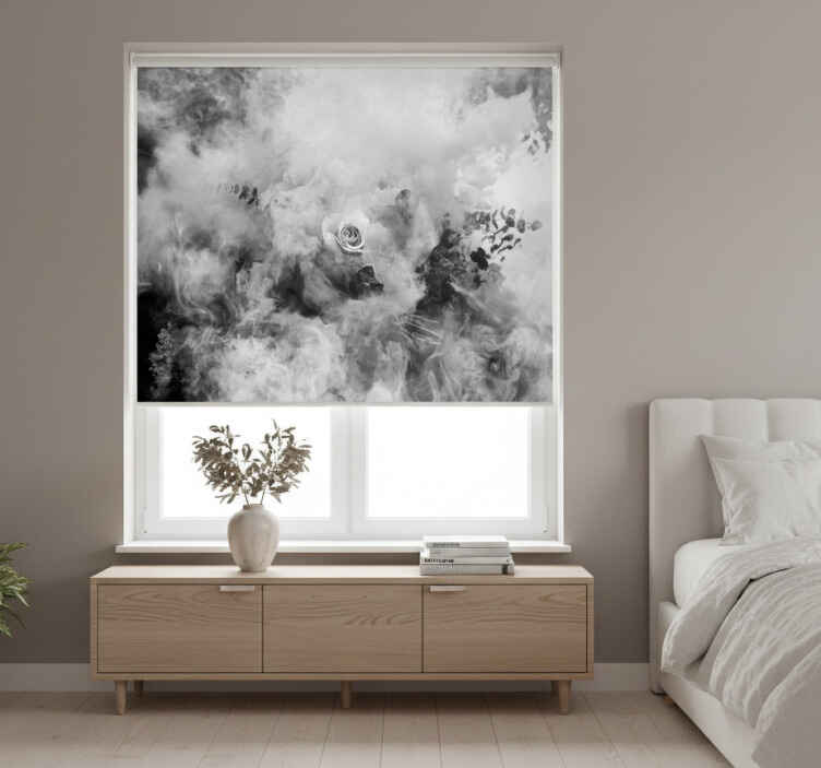 Rollo fenster schlafzimmer skandinavischer stil weißer rauch - TenStickers