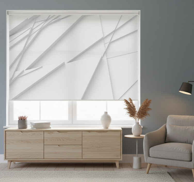 White window blind with white triangles pattern - TenStickers