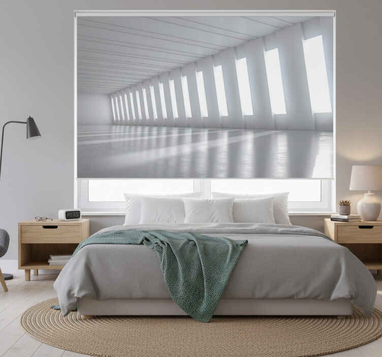 White window blind 3d modern tunnel design - TenStickers