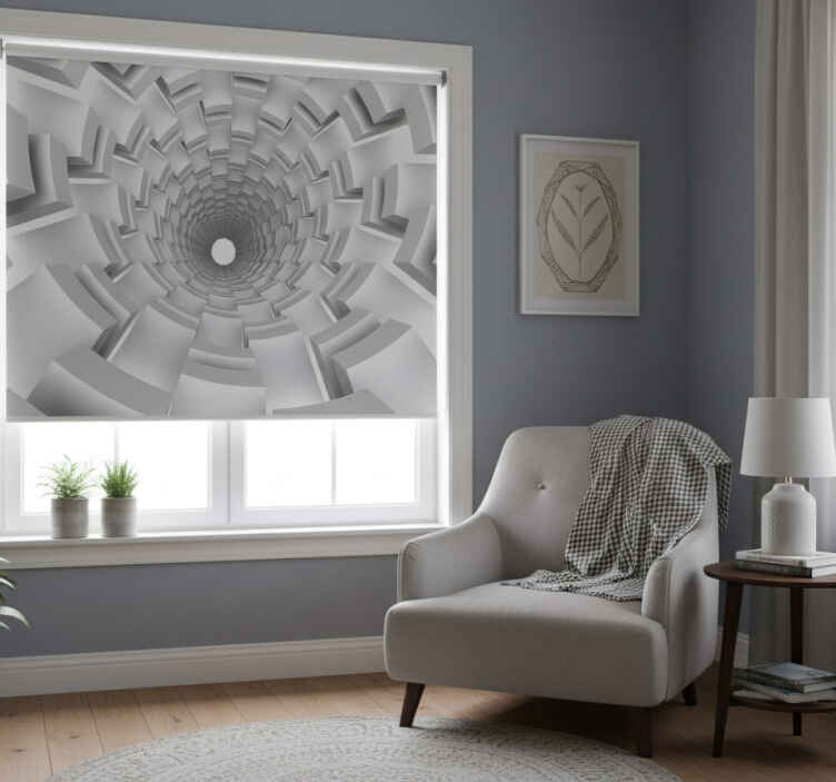 White window blind with 3d paper effect design - TenStickers
