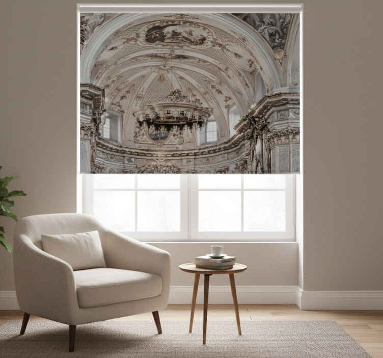 White window blind vintage architecture 3d - TenStickers
