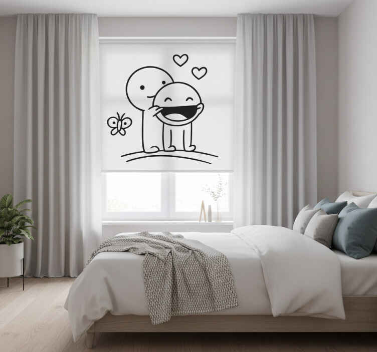 White window blind that brightens your day - TenStickers