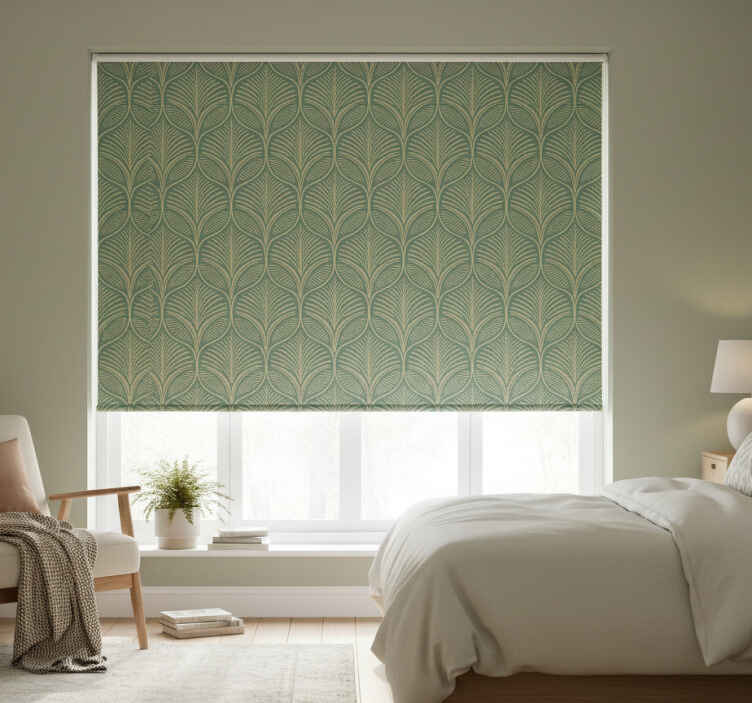 Living room roller blind linear grove - TenStickers