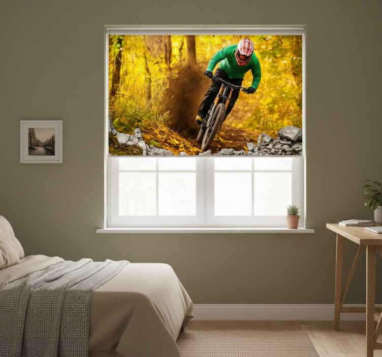 Living room blind autumn dust breeze - TenStickers