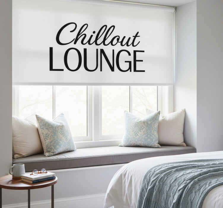 Living room roller blind chill out space - TenStickers