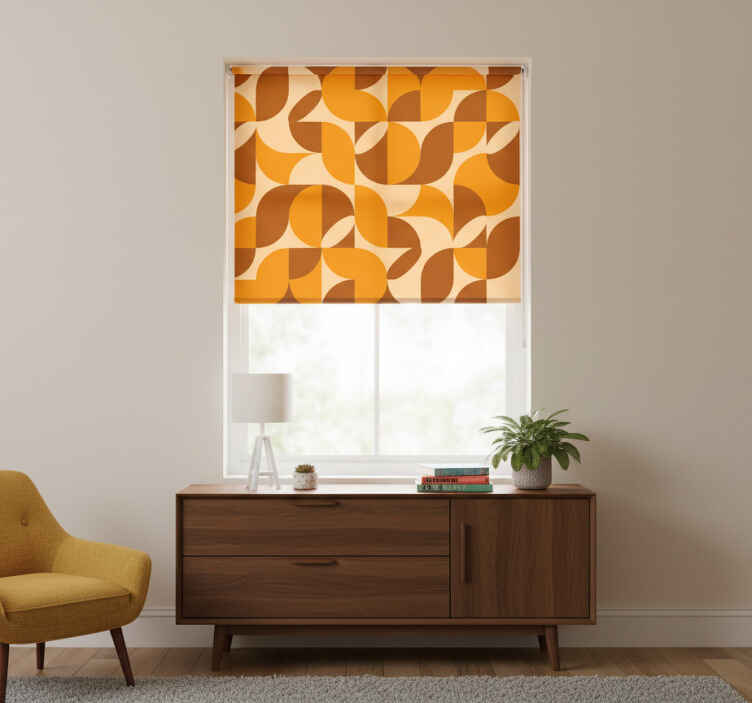 Retro living room roller blind - TenStickers