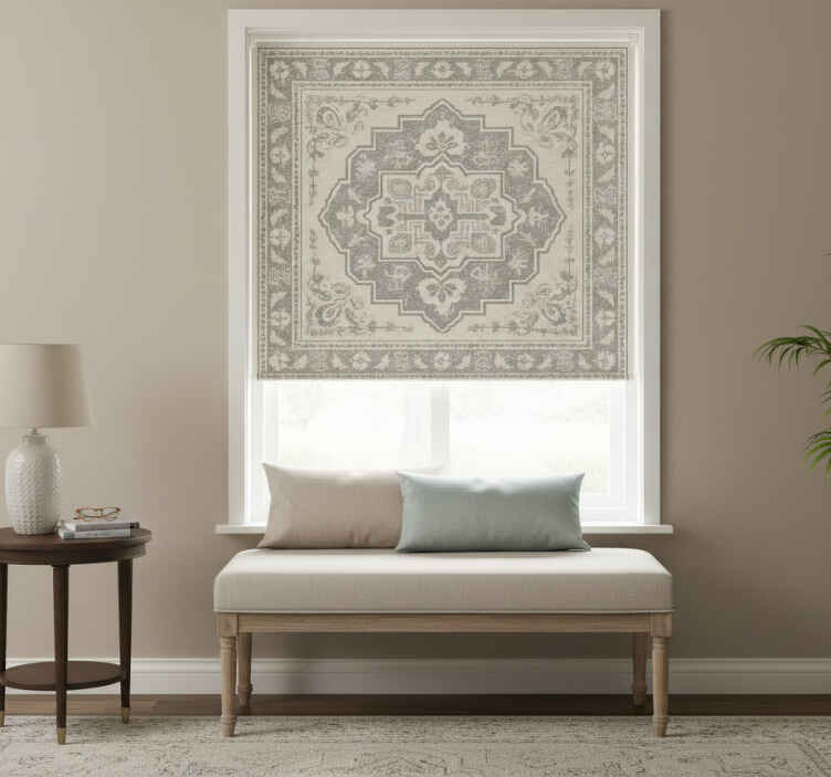 Living room blind in elegant beige tiles - TenStickers